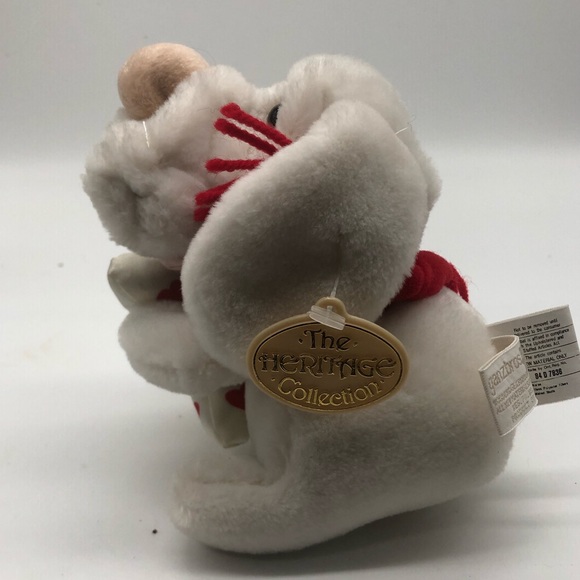 Ganzbros Wrinkles Dog With Bone 6" Plush 1981 White Tags Valentine Hertiage - Picture 3 of 3